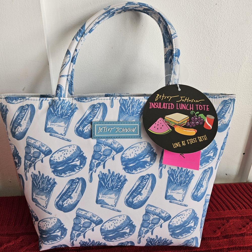 Betsey Johnson Blue Insulated Lunch Tote